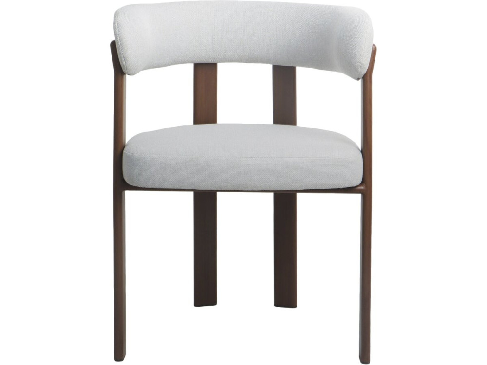 Lote de 2 sillas de comedor "Opale" con reposabrazos - Gris claro