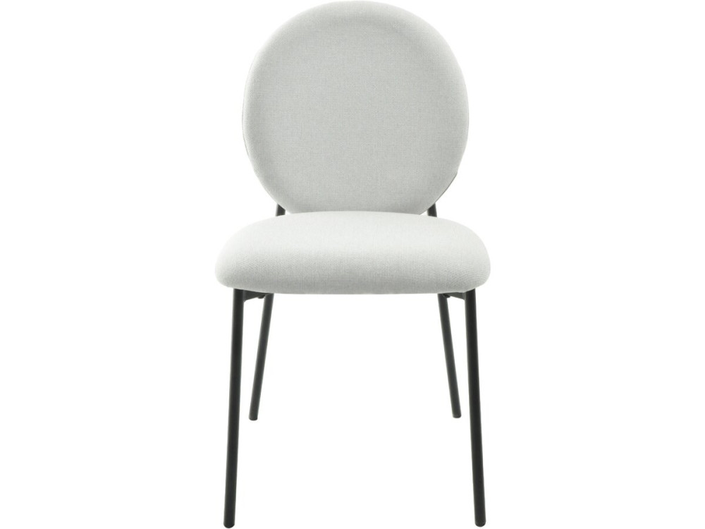 Lote de 2 sillas de comedor de metal "Perla" - Gris claro