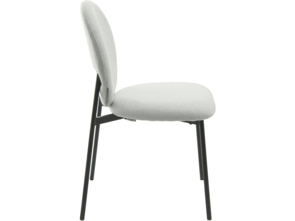 Lote de 2 sillas de comedor de metal "Perla" - Gris claro