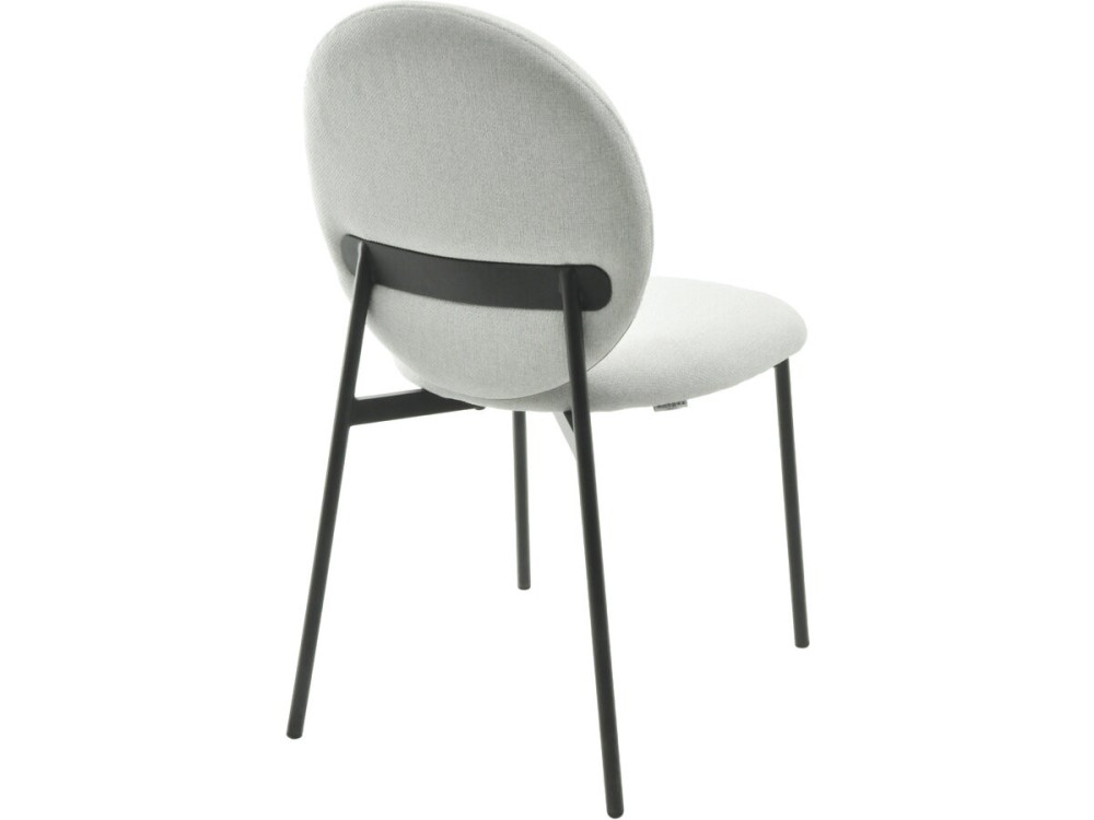 Lote de 2 sillas de comedor de metal "Perla" - Gris claro