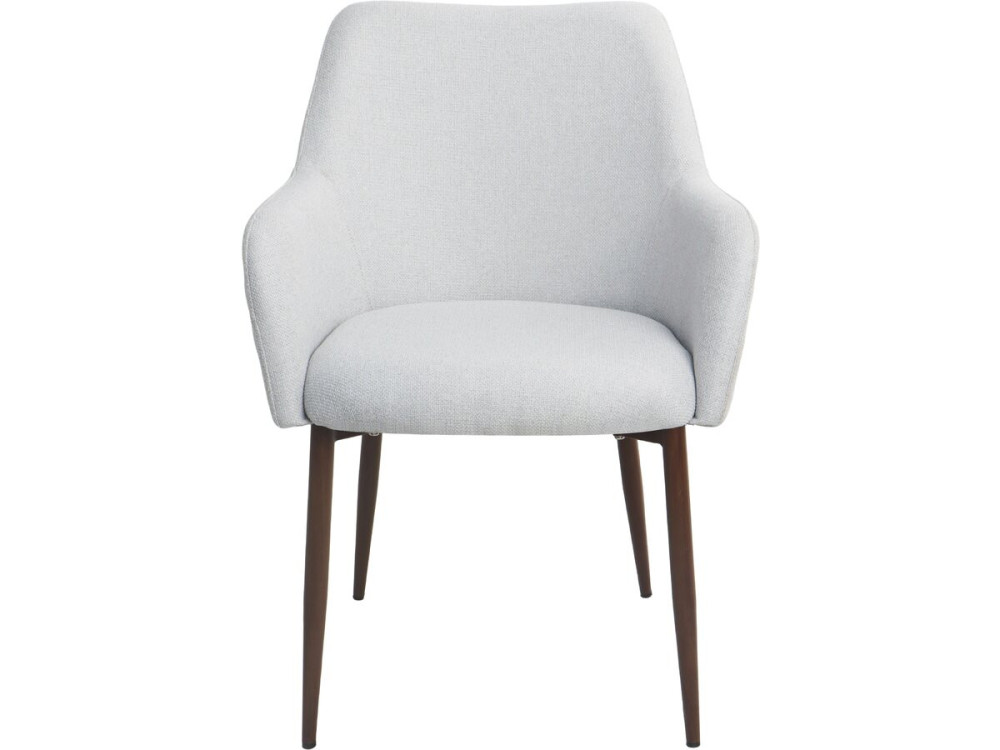 Lote de 2 sillas de comedor "Jade" con reposabrazos - Gris claro