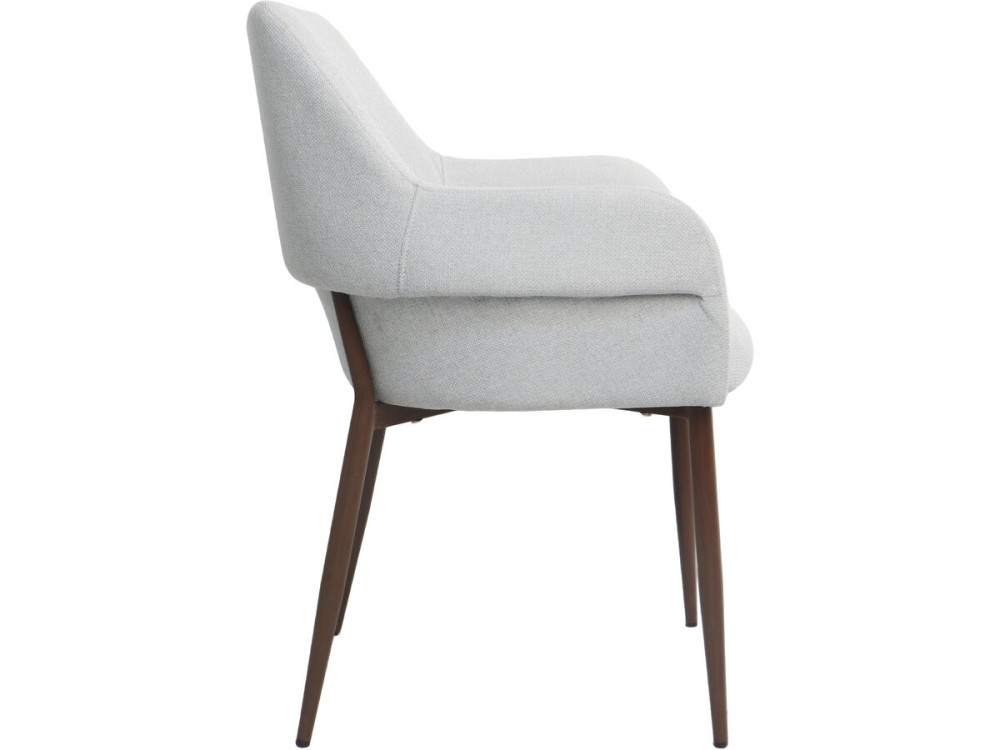 Lote de 2 sillas de comedor "Jade" con reposabrazos - Gris claro