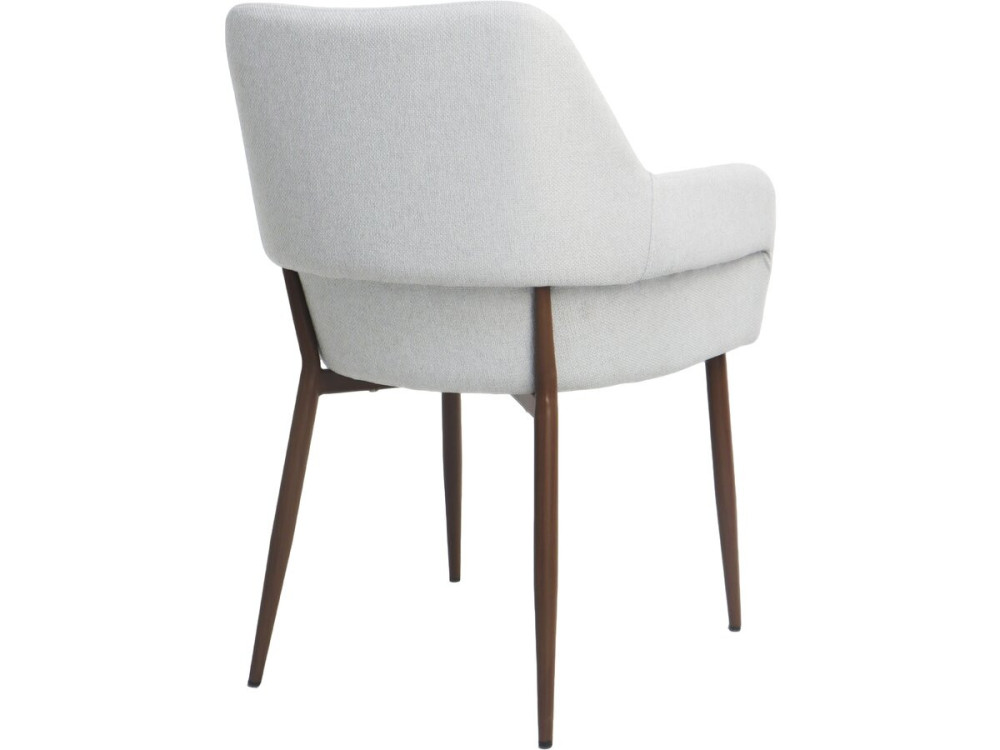 Lote de 2 sillas de comedor "Jade" con reposabrazos - Gris claro