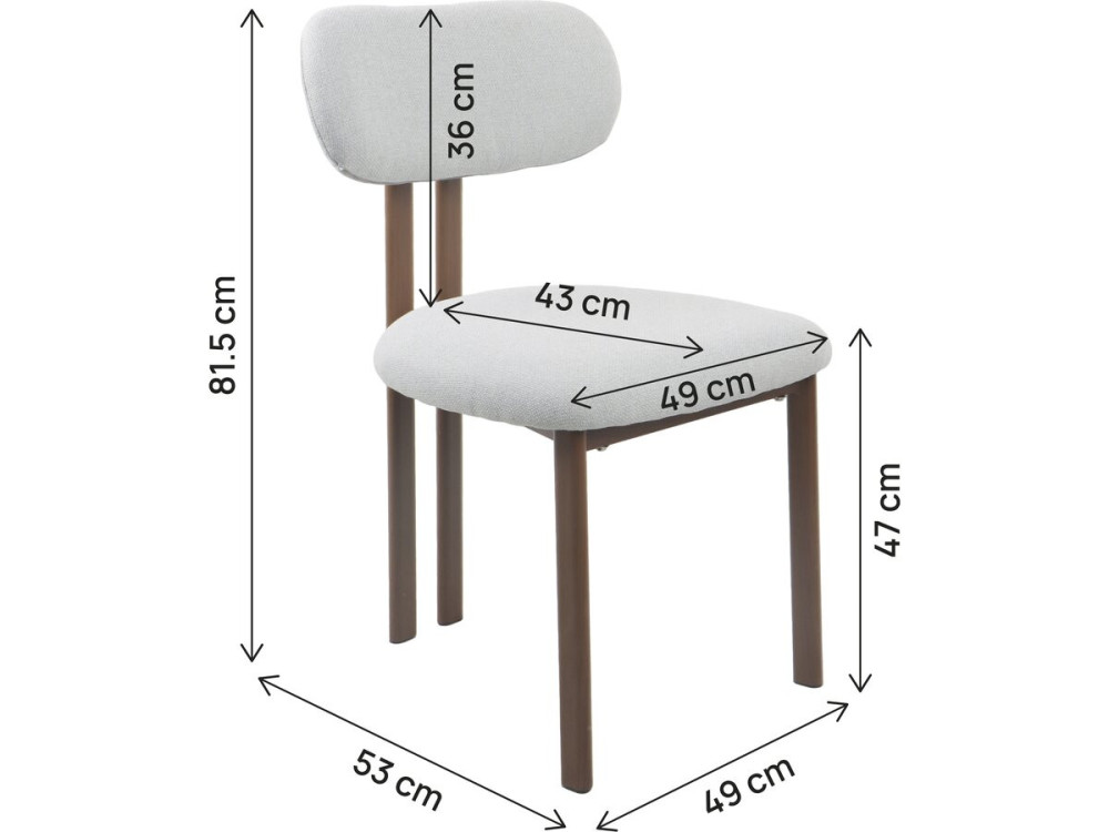 Lote de 2 sillas de comedor "Veralia" imitación madera - Gris claro