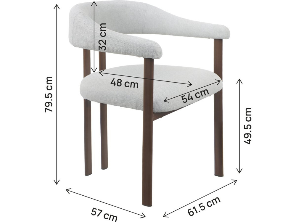 Lote de 2 sillas de comedor "Serelia" imitación madera - Gris claro