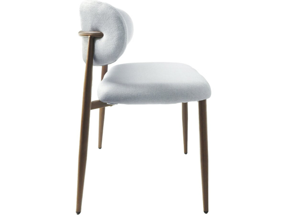 Banco de tela - 110 cm - "Sélène" - 3 plazas - Gris claro y marrón