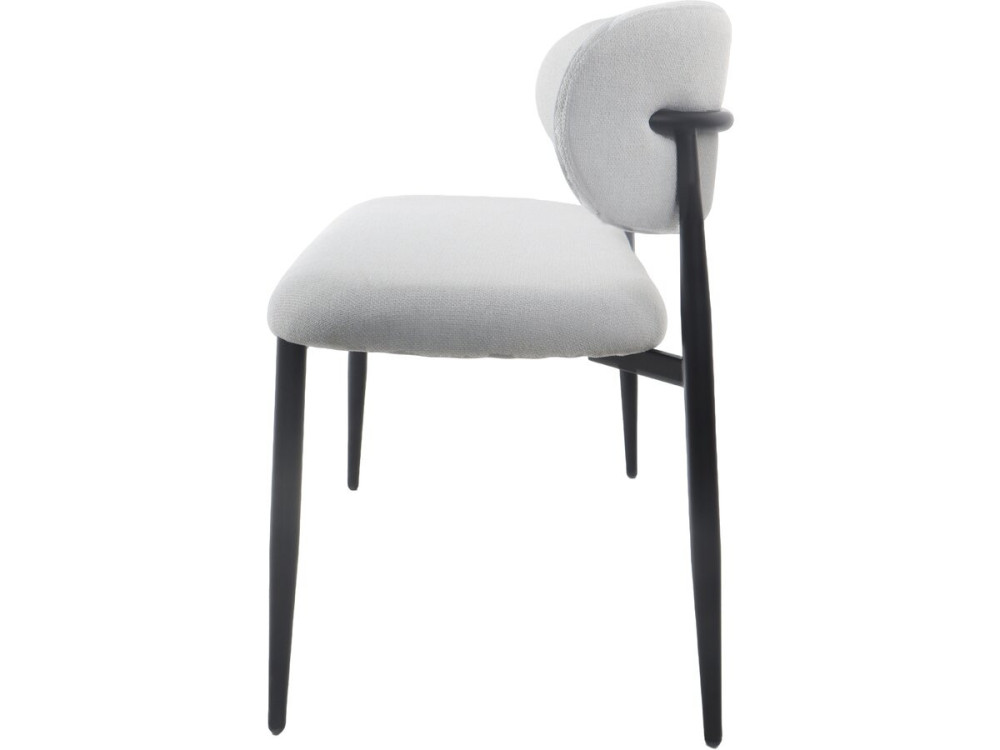 Banco de tela - 110 cm - "Sélène" - 3 plazas - Gris claro y Negro