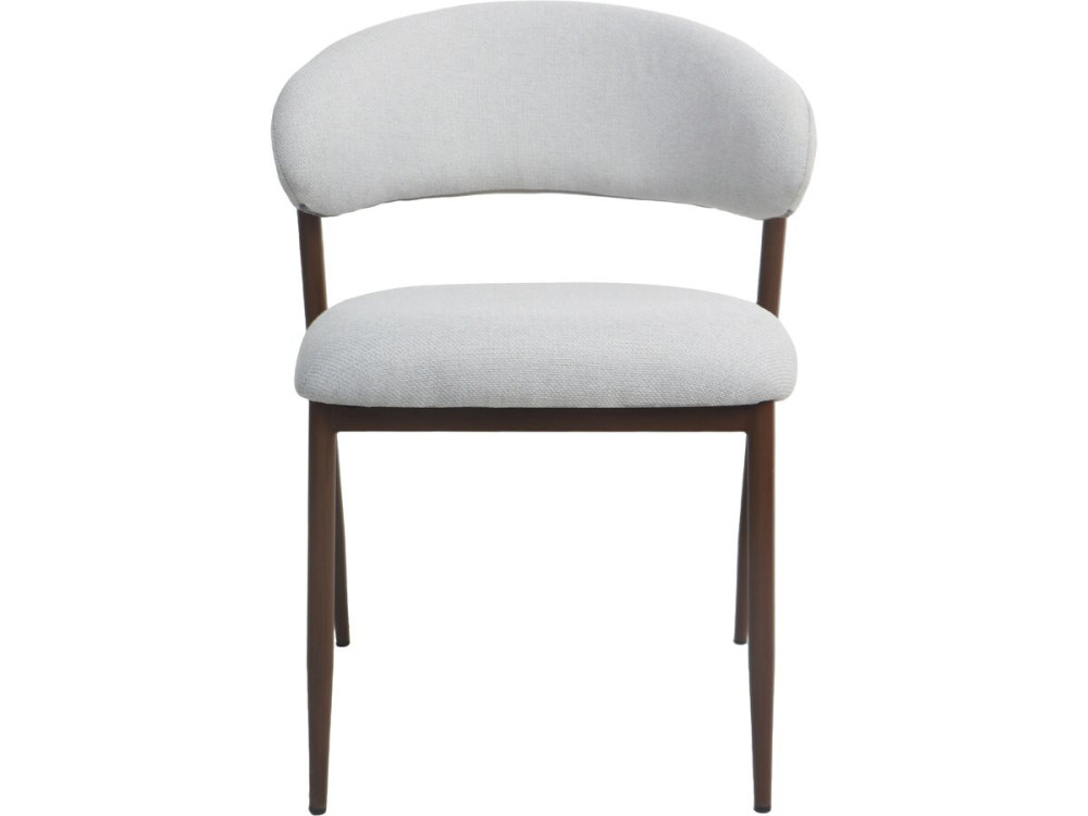 Lote de 2 sillas de comedor de tela y metal «Edena» - Gris claro