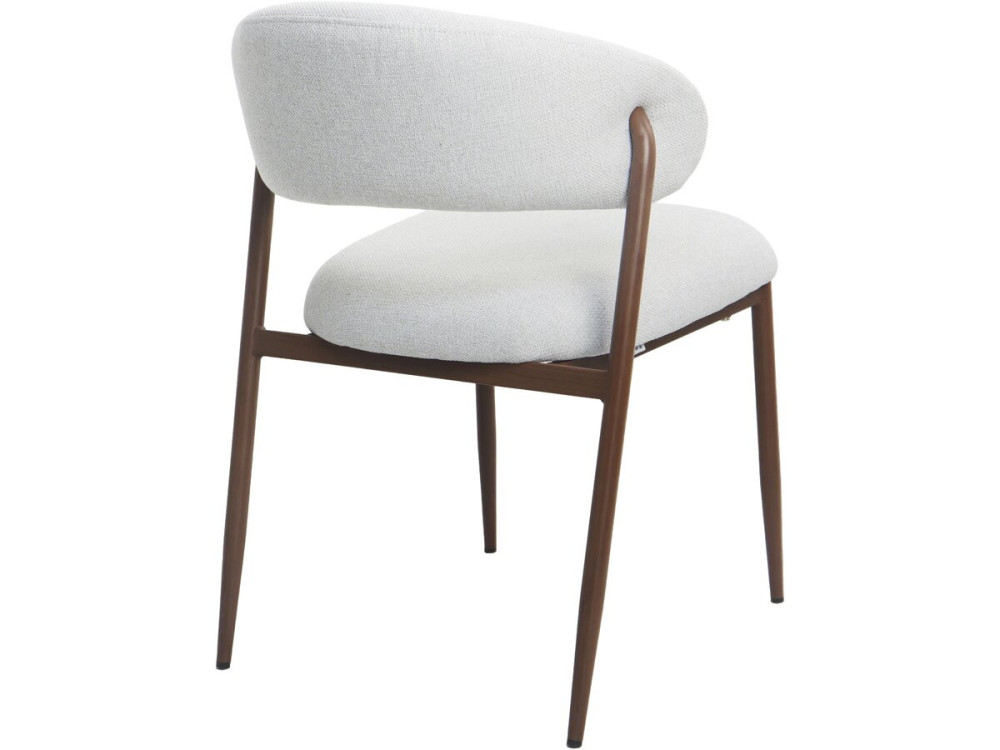 Lote de 2 sillas de comedor de tela y metal «Edena» - Gris claro