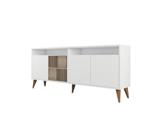Consola de madera "Milan" - 180 x 35 x 78 cm - Blanco