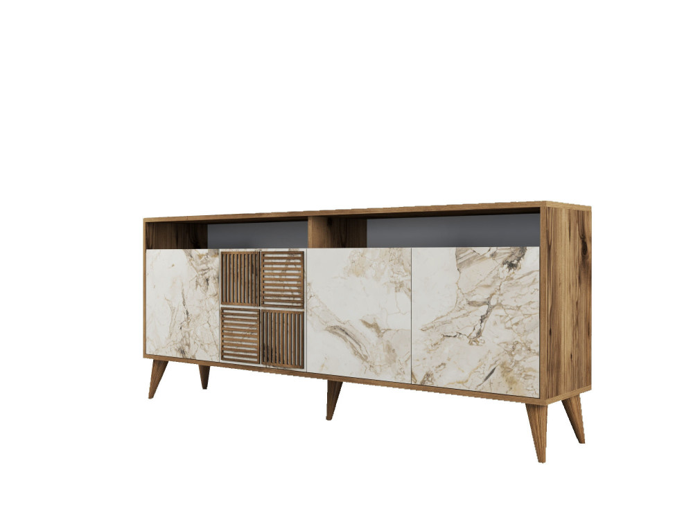 Consola de madera "Milan" 180 x 35 x 78 cm - Nogal