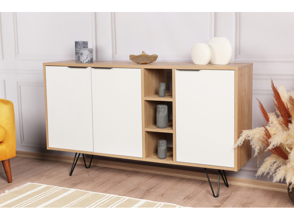 Consola de madera "Clara" 142 x 35,6 x 83 cm - Roble