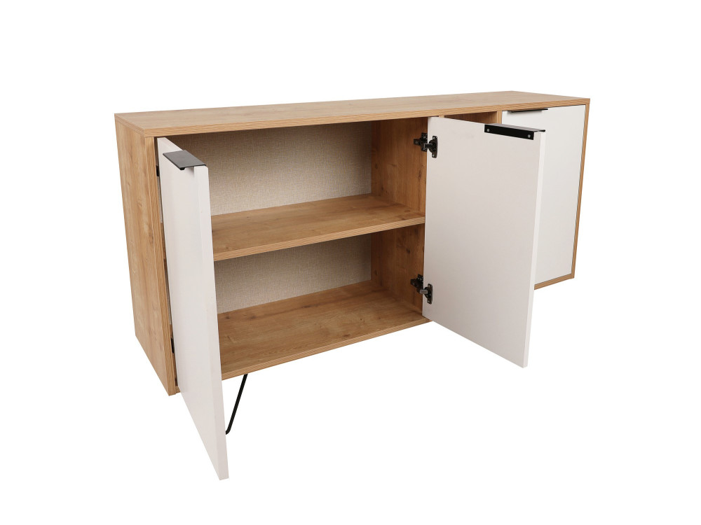Consola de madera "Clara" 142 x 35,6 x 83 cm - Roble