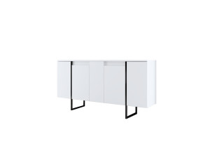 Aparador de madera "Luxe" - 160 x 35 x 80 cm - Blanco