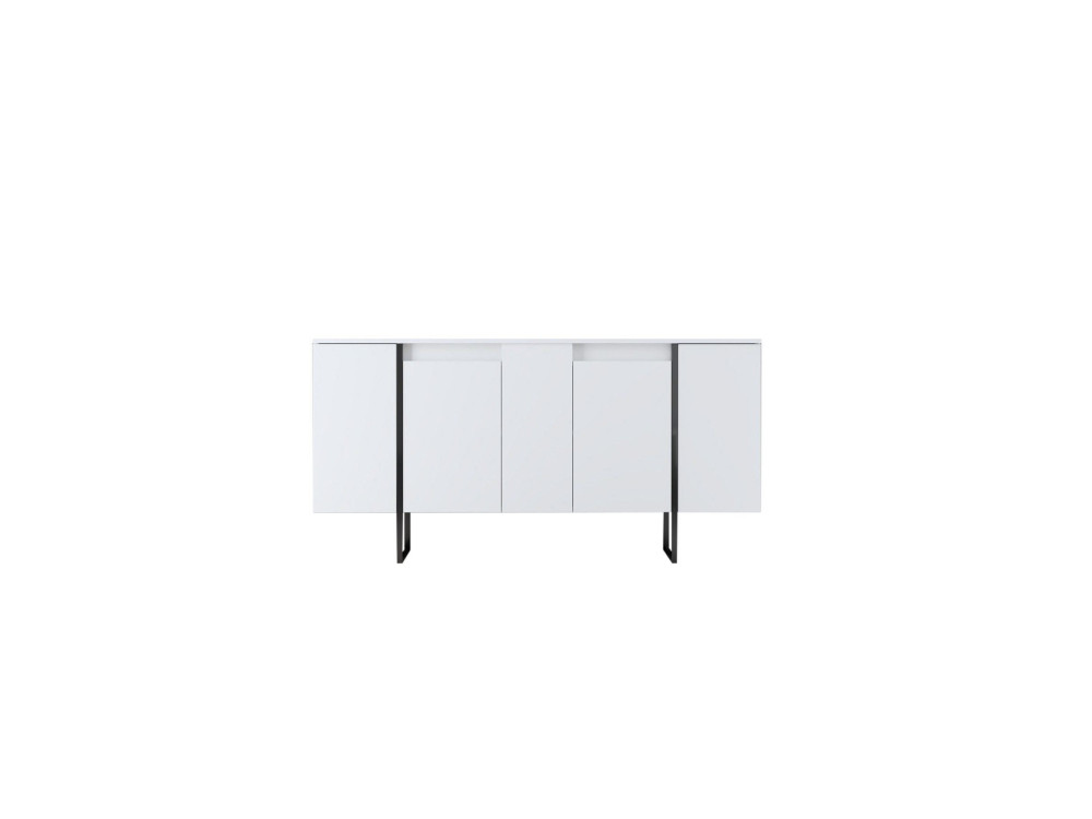 Aparador de madera "Luxe" - 160 x 35 x 80 cm - Blanco