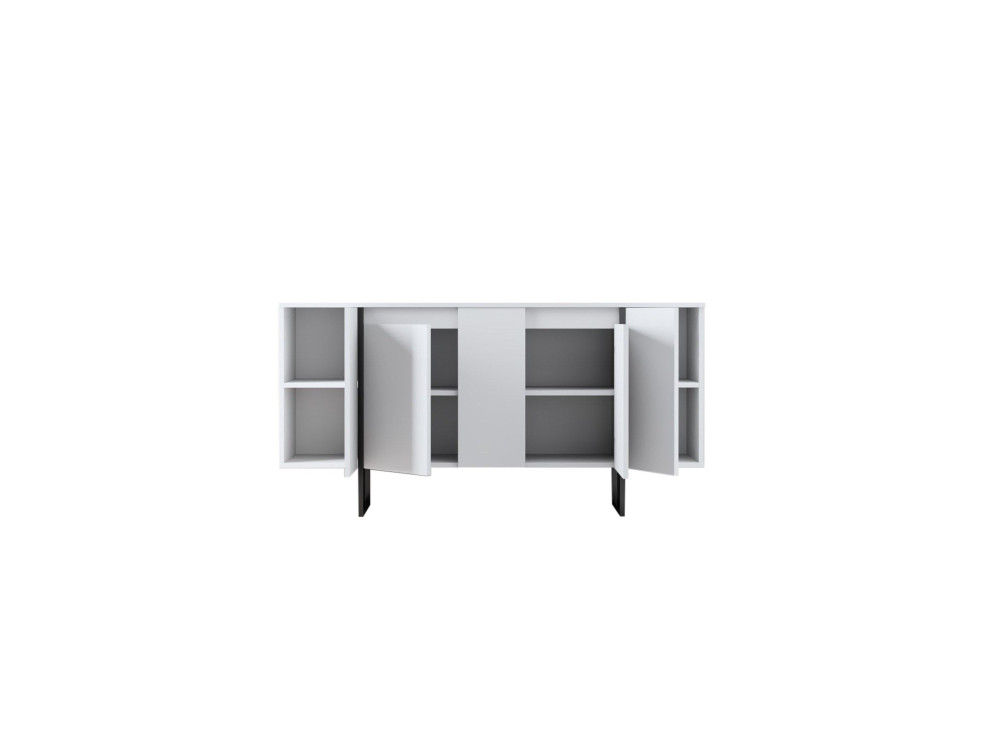 Aparador de madera "Luxe" - 160 x 35 x 80 cm - Blanco