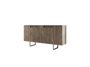Aparador de madera "Luxe" - 160 x 35 x 80 cm - Marrón