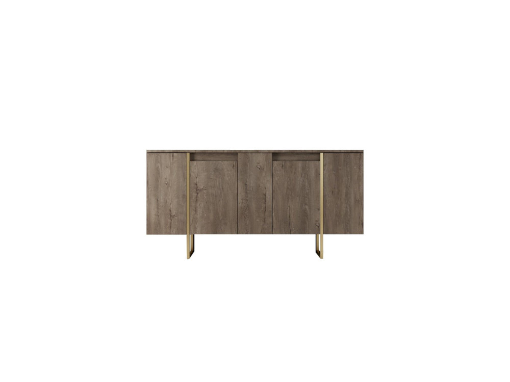 Aparador de madera "Luxe" - 160 x 35 x 80 cm - Marrón