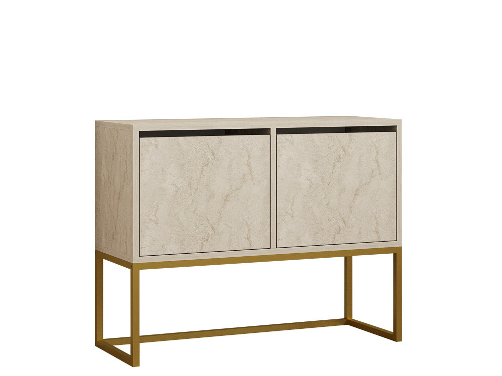 Aparador de madera "Zermat" - 90 x 34 x 70 cm - Travertino
