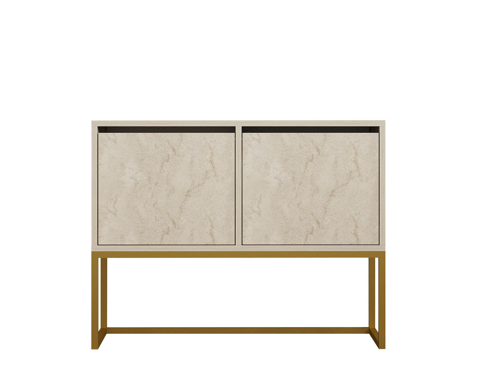 Aparador de madera "Zermat" - 90 x 34 x 70 cm - Travertino
