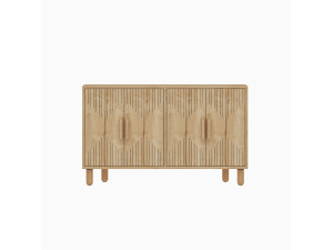 Aparador de madera "Roger" - 120 x 29 x 73 cm - Roble zafiro