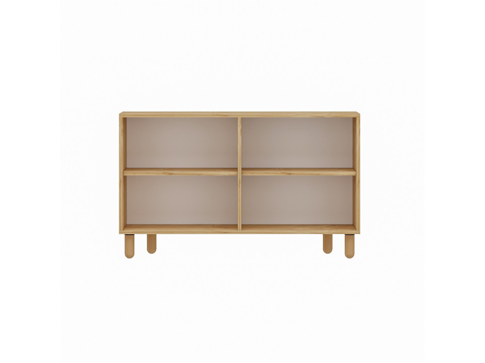 Aparador de madera "Roger" - 120 x 29 x 73 cm - Roble zafiro