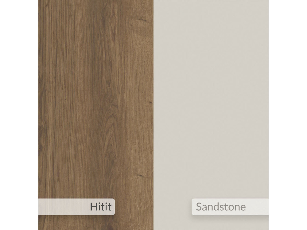 Aparador de madera "Gora Wide" - 180 x 36 x 82 cm - Crema