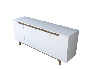 Aparador de madera "Gondol" - 180 x 45 x 79 cm - Blanco