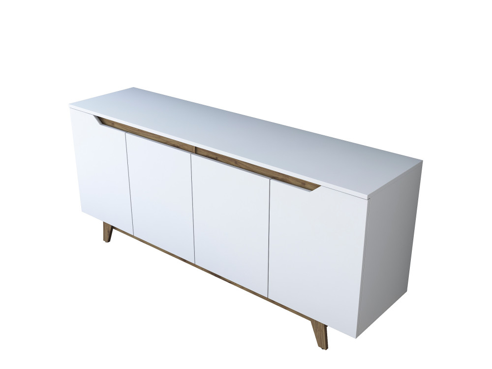 Aparador de madera "Gondol" - 180 x 45 x 79 cm - Blanco