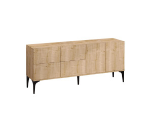 Aparador de madera "Laika" - 180 x 40 x 80 cm - Beige