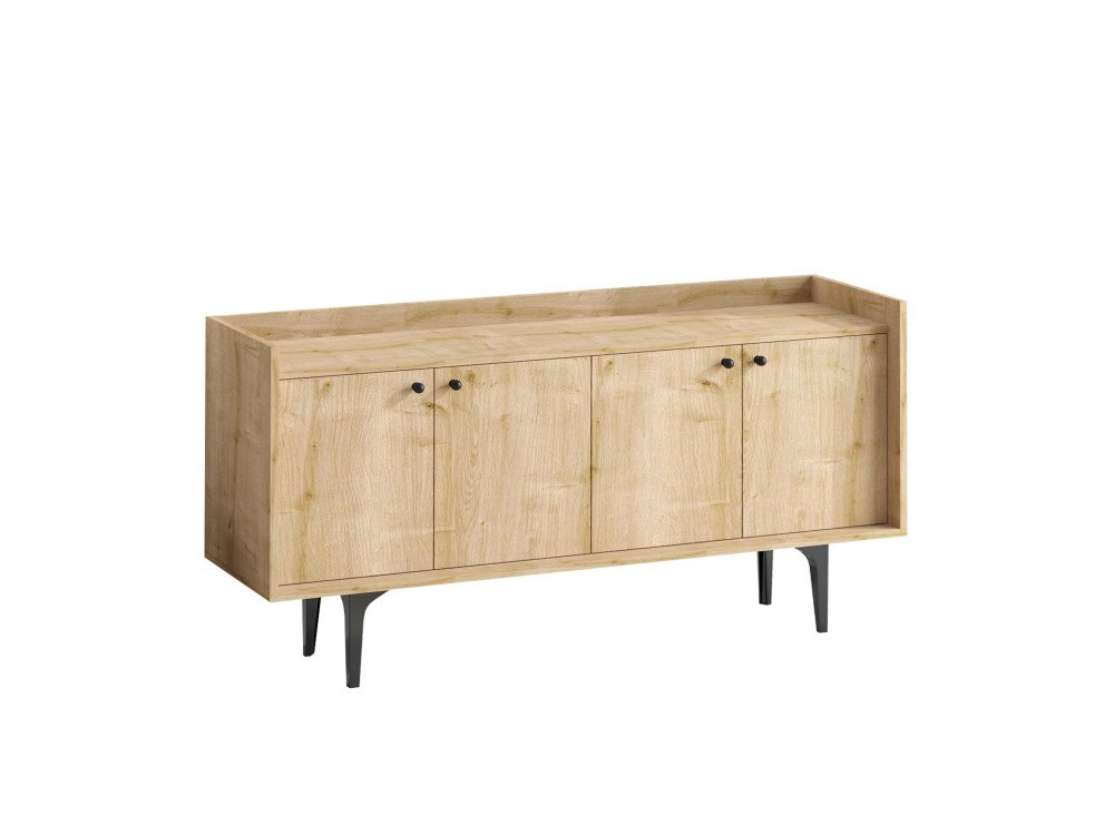 Aparador de madera "Navi" - 150 x 40 x 80 cm - Beige
