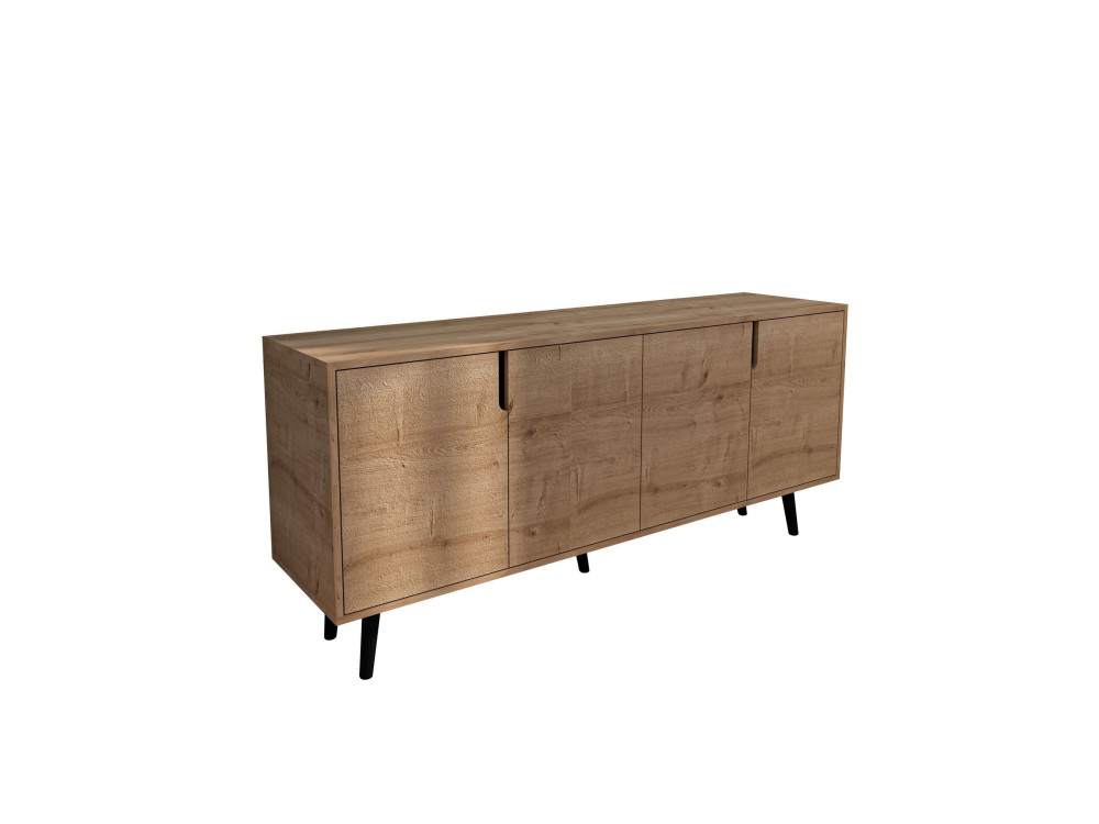 Aparador de madera "Latina" - 180 x 45 x 80 cm - Marrón claro
