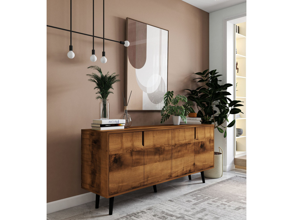 Aparador de madera "Latina" - 180 x 45 x 80 cm - Marrón