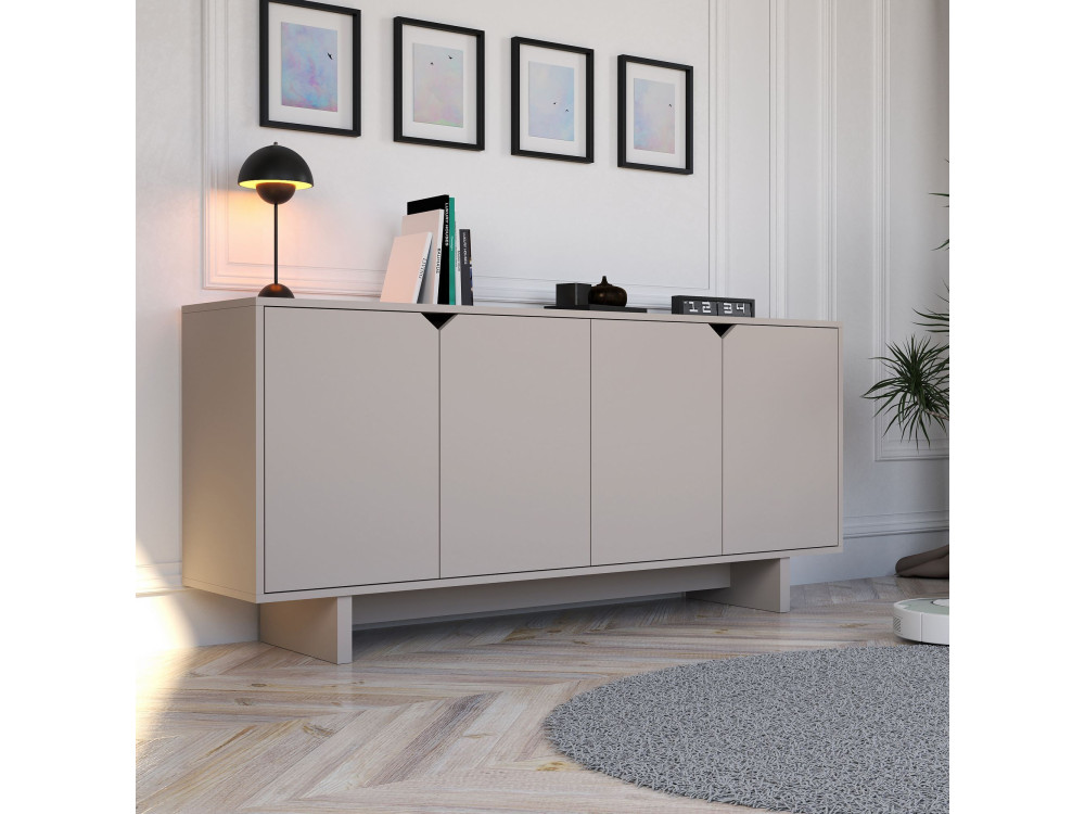 Aparador de madera "Oz" - 180 x 40 x 81 cm - Beige