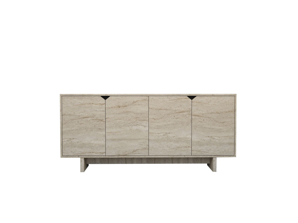 Aparador de madera "Turan" - 180 x 40 x 81 cm - Travertino