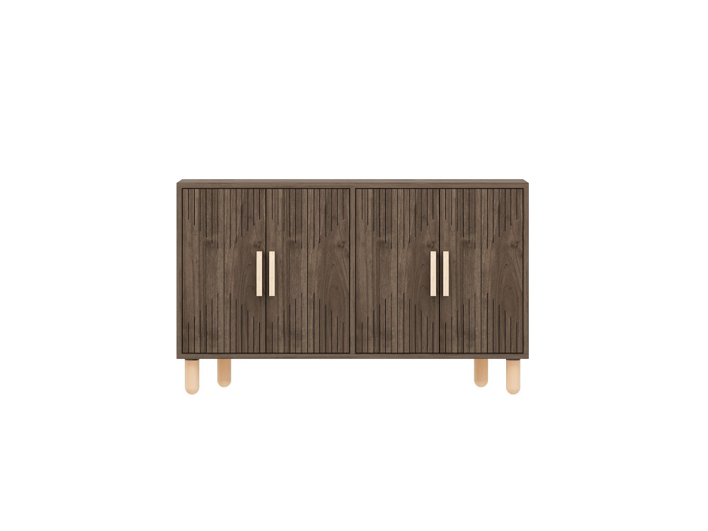 Aparador de madera "Roger" - 120 x 30 x 74 cm - Marrón