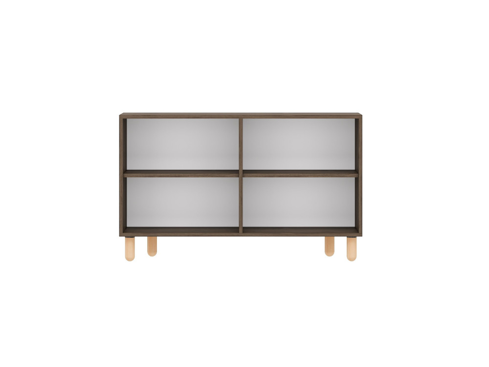 Aparador de madera "Roger" - 120 x 30 x 74 cm - Marrón