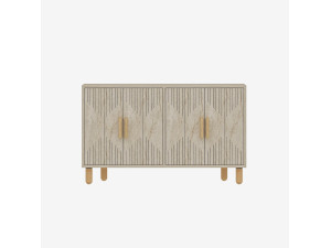 Aparador de madera "Roger" - 120 x 30 x 74 cm - Travertino