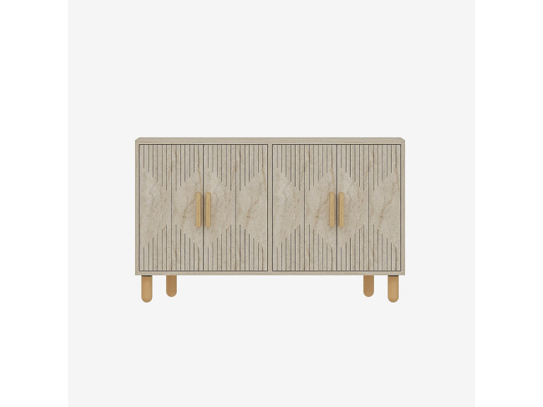 Aparador de madera "Roger" - 120 x 30 x 74 cm - Travertino