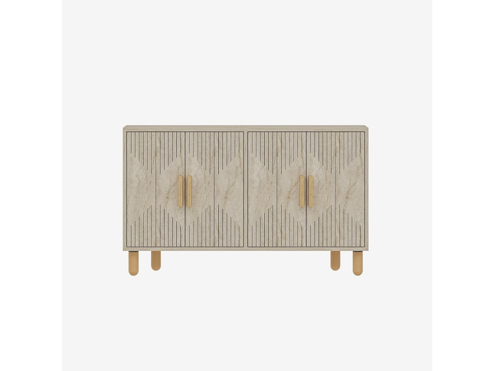 Aparador de madera "Roger" - 120 x 30 x 74 cm - Travertino