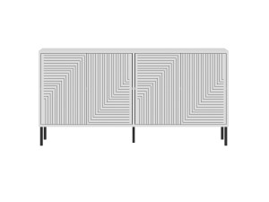 Aparador de madera "Evolet" - 150 x 36 x 75 cm - Blanco