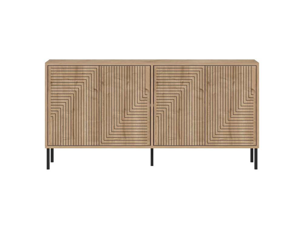 Aparador de madera "Evolet" - 150 x 36 x 75 cm - Beige