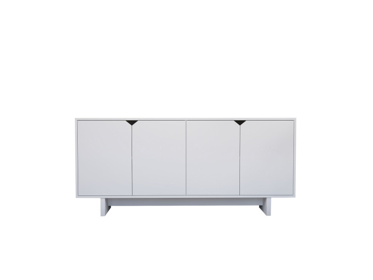 Aparador de madera "Doruk" - 180 x 40 x 81 cm - Blanco