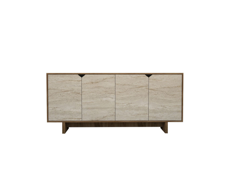Aparador de madera «Istemi» - 180 x 40 x 81 cm - Travertino