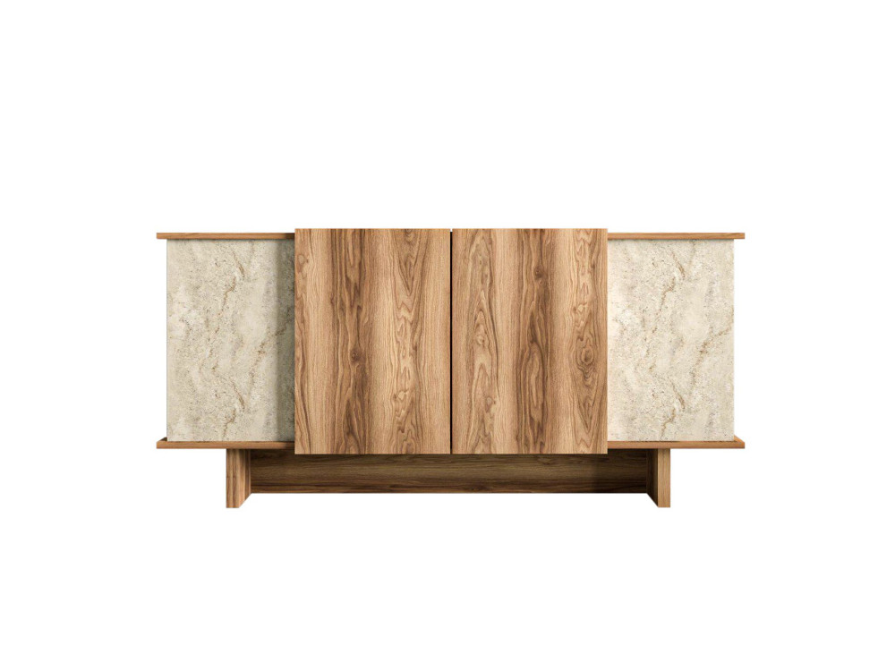 Aparador de madera "Diana" - 180 x 40 x 81 cm - Travertino