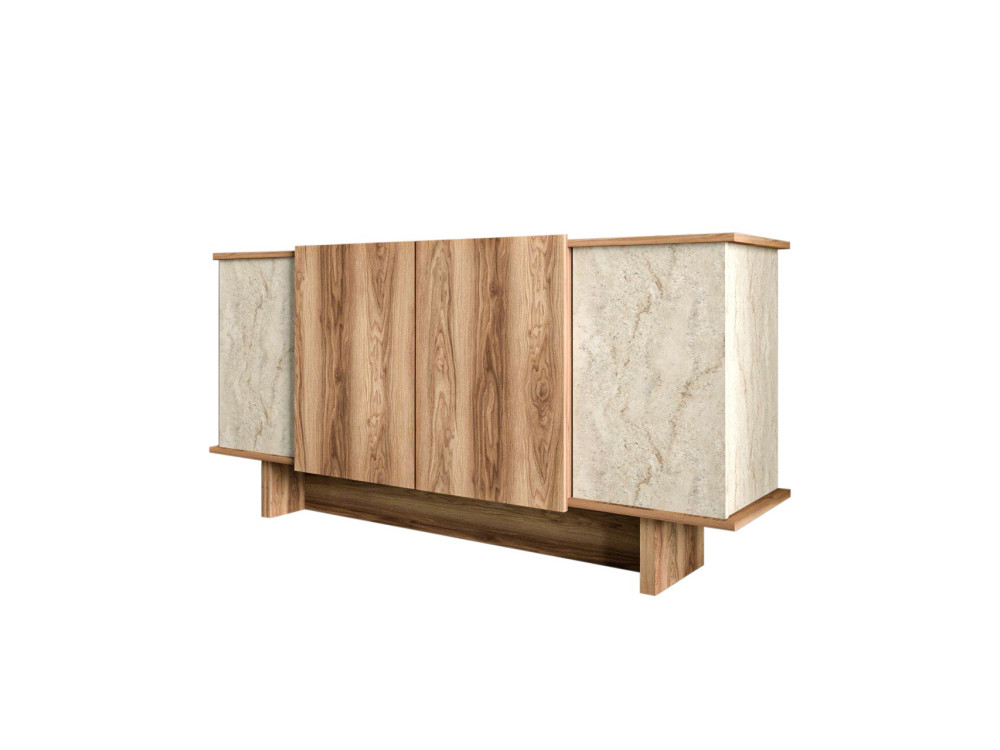 Aparador de madera "Diana" - 180 x 40 x 81 cm - Travertino