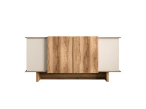 Aparador de madera "Diana" - 180 x 40 x 81 cm - Beige