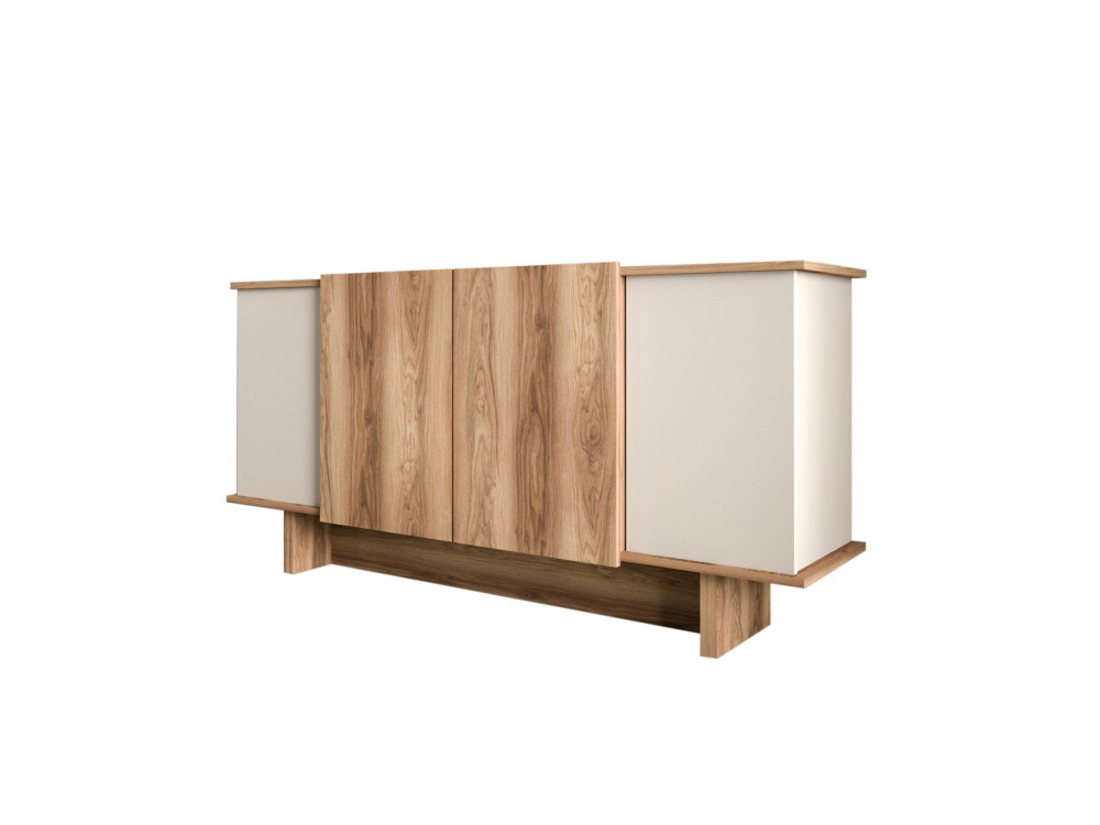 Aparador de madera "Diana" - 180 x 40 x 81 cm - Beige