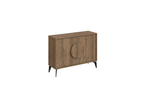 Aparador de madera "Gora" - 110 x 36 x 82 cm - Marrón