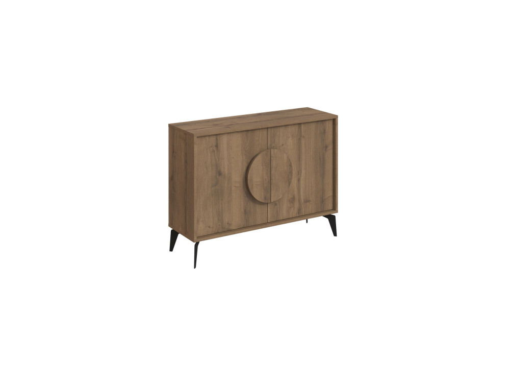 Aparador de madera "Gora" - 110 x 36 x 82 cm - Marrón